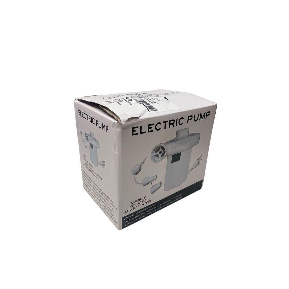 Funboy Electric Inflatable Air Pump Device 120V‎ Installation 3 Nozzles White